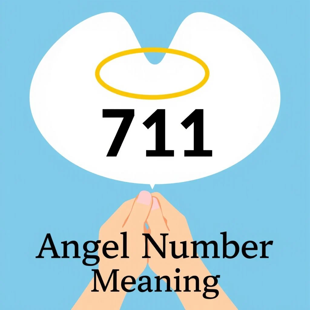 711 angel number meaning illustration