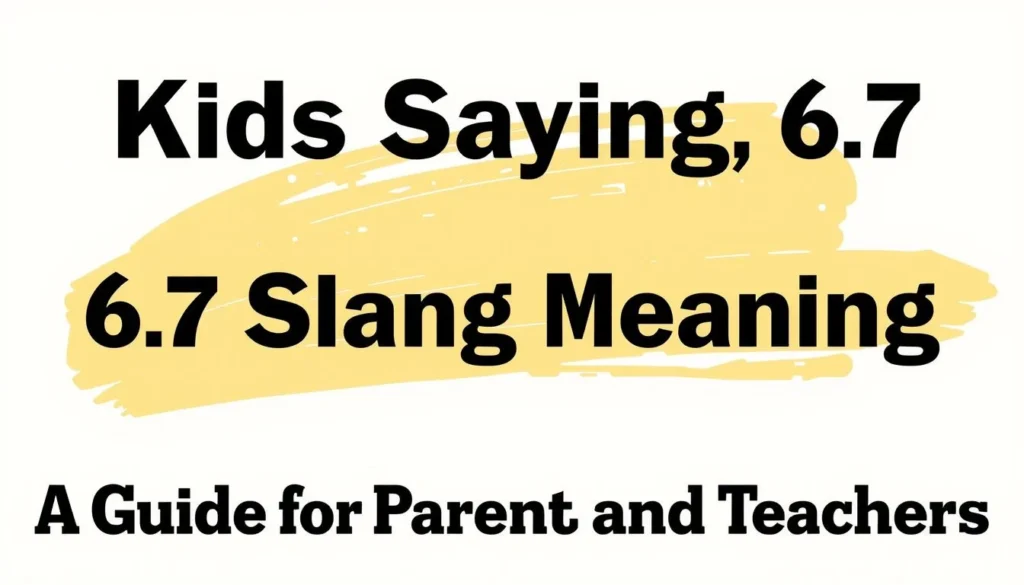 kids saying 6 7 slang meaning — Kids Saying 6 7 Slang Meaning: A Guide for Parents and Teachers