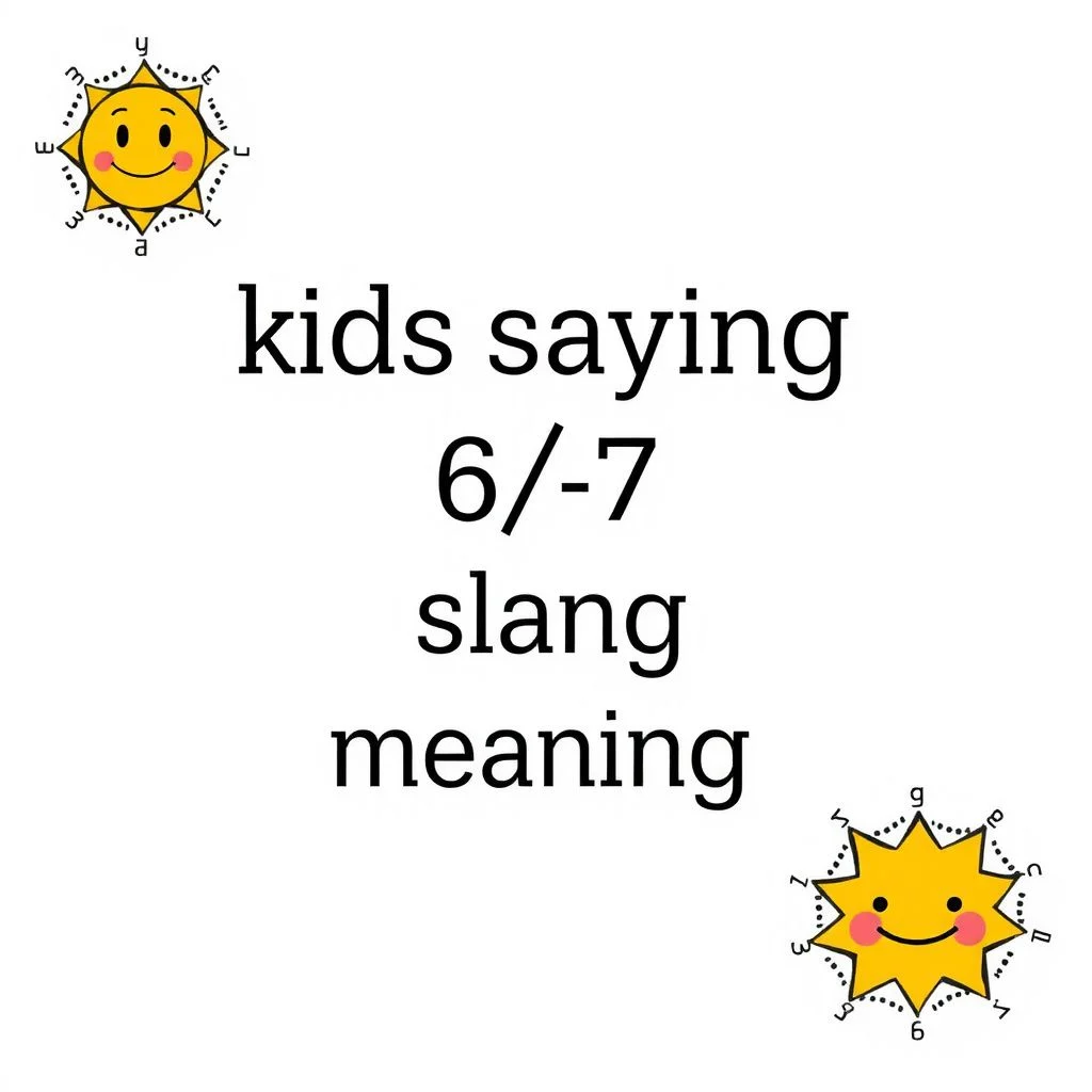 kids saying 6 7 slang meaning illustration