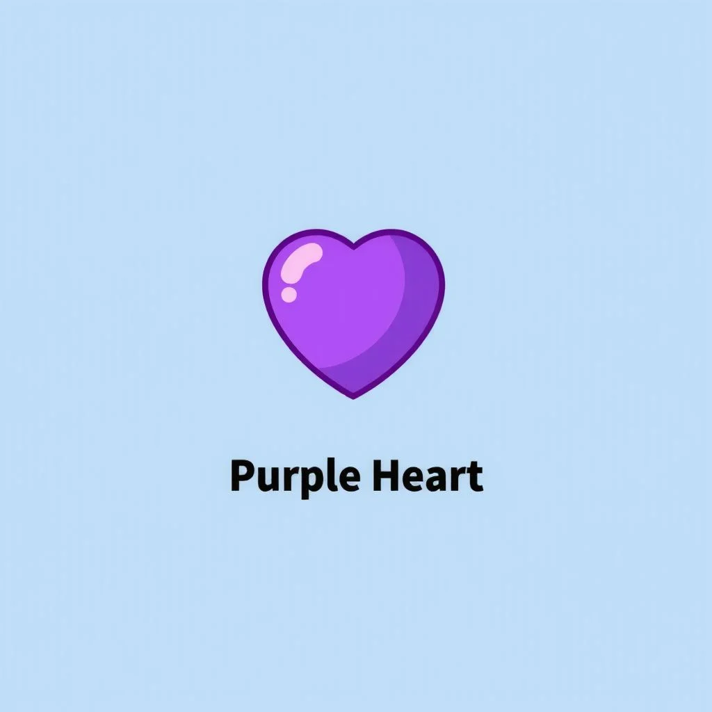 purple heart emoji meaning illustration