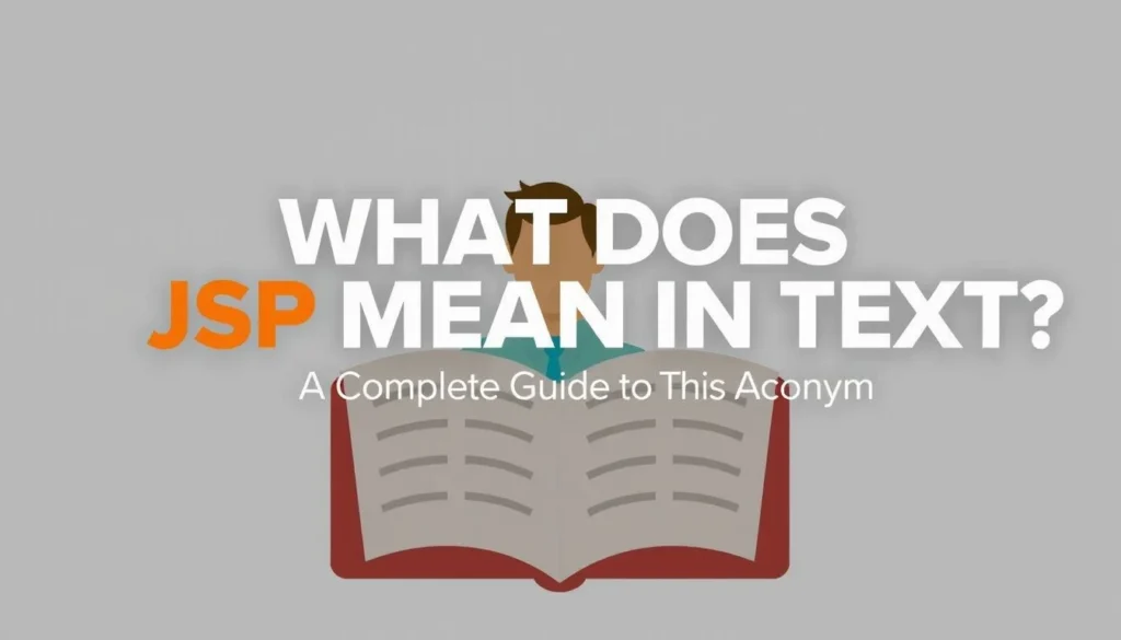 what does jsp mean in text — What Does JSP Mean in Text? A Complete Guide to This Acronym