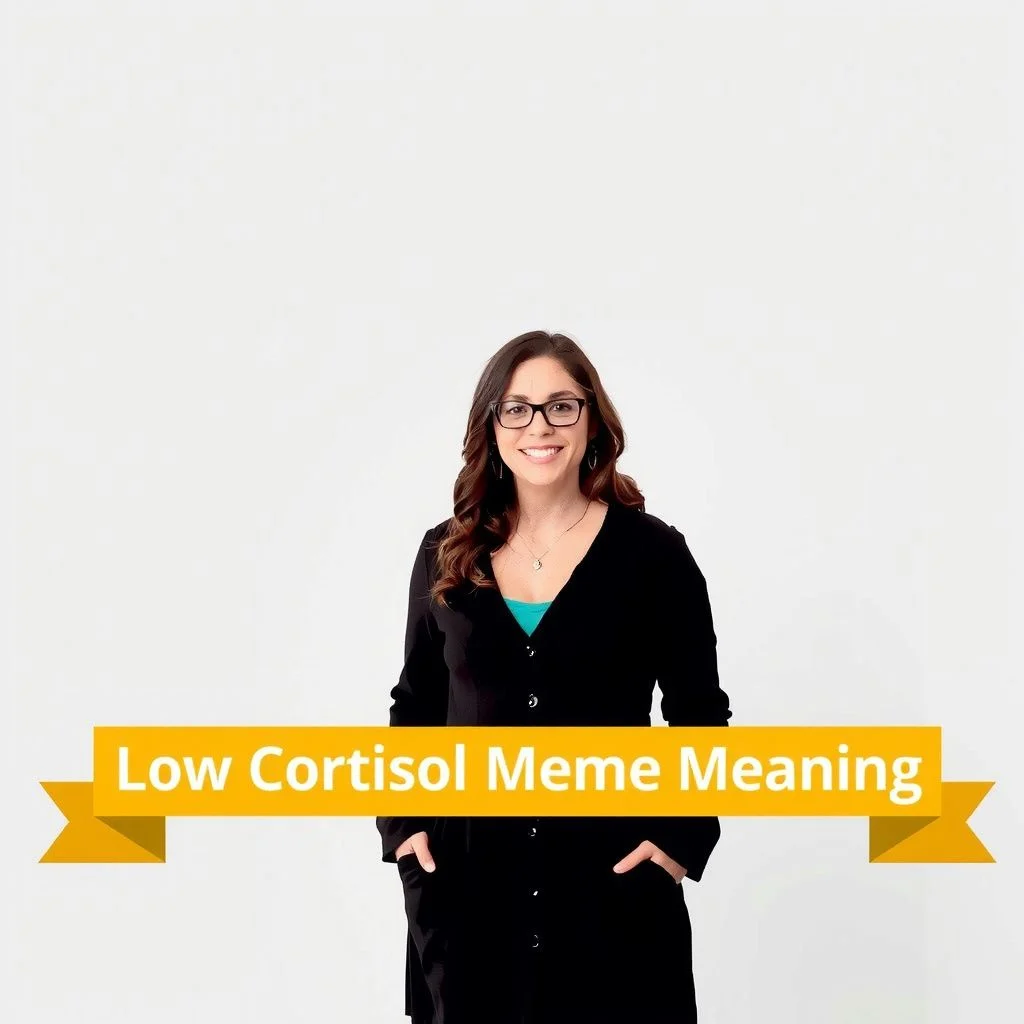 low cortisol meme meaning illustration