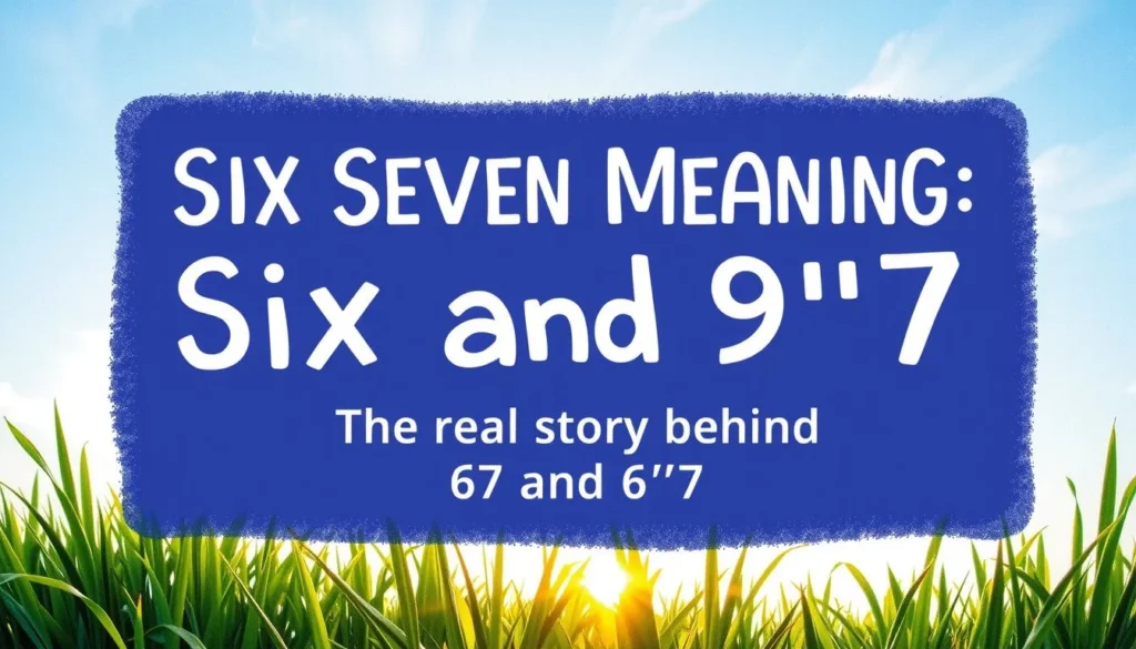 six seven meaning — Six Seven Meaning: The Real Story Behind 67 and 6\'7